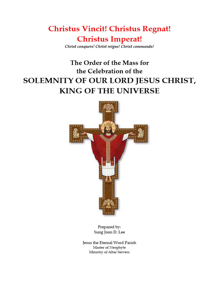 UPDATEDV2 - Solemnity of Our Lord Jesus Christ, King of The Universe ...