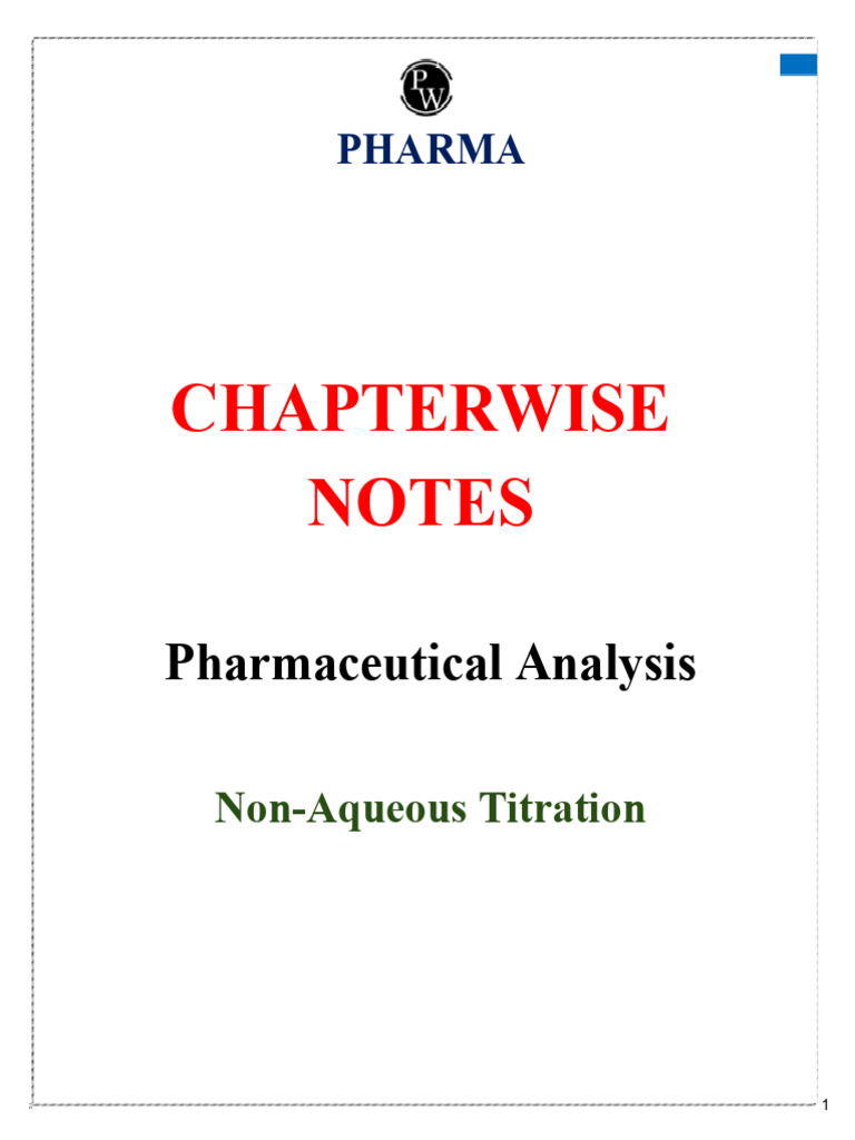 Pharmaceuticalanalysis 6 | PDF | Acid | Titration