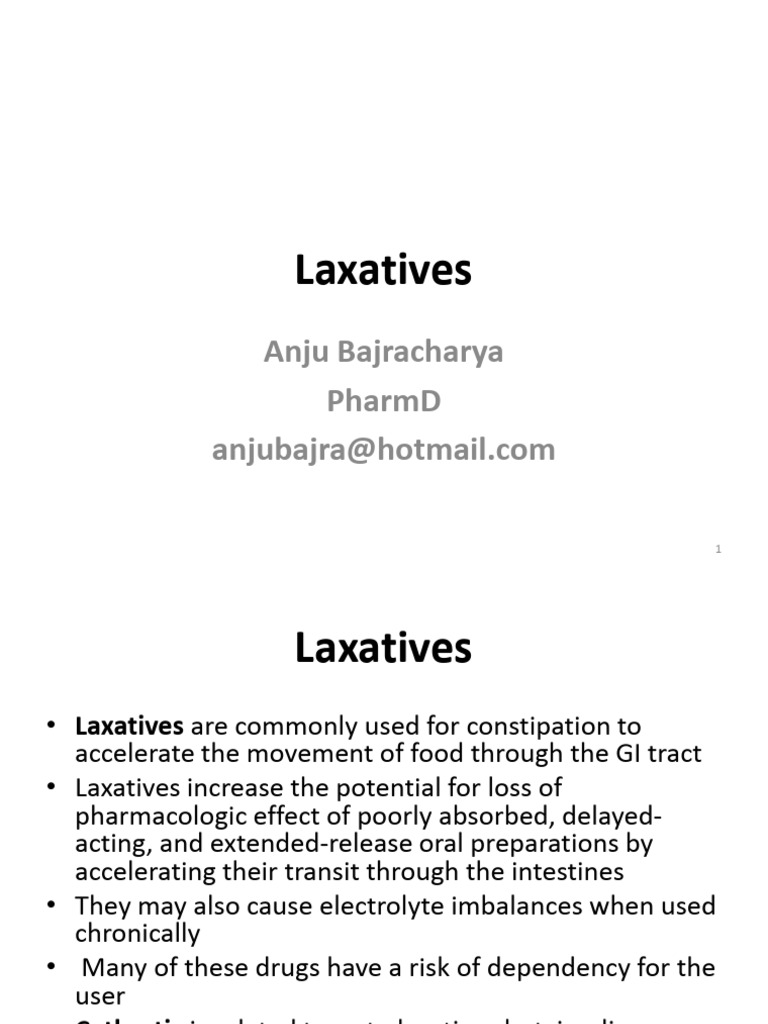 Comprehensive Guide to Laxatives | PDF | Gastroenterology | Constipation