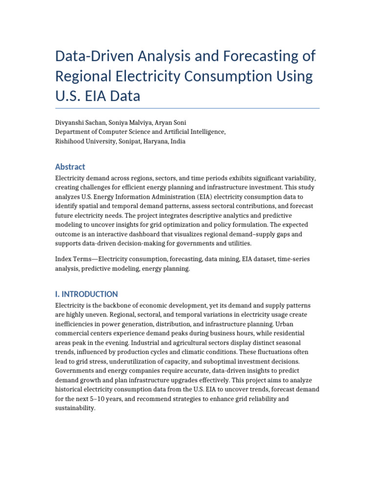 Regional Electricity Demand Forecasting | PDF | Forecasting | Data Analysis