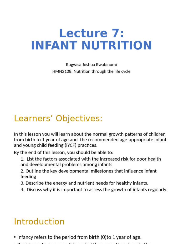 Infant Nutrition and Growth Milestones | PDF | Breastfeeding | Diarrhea
