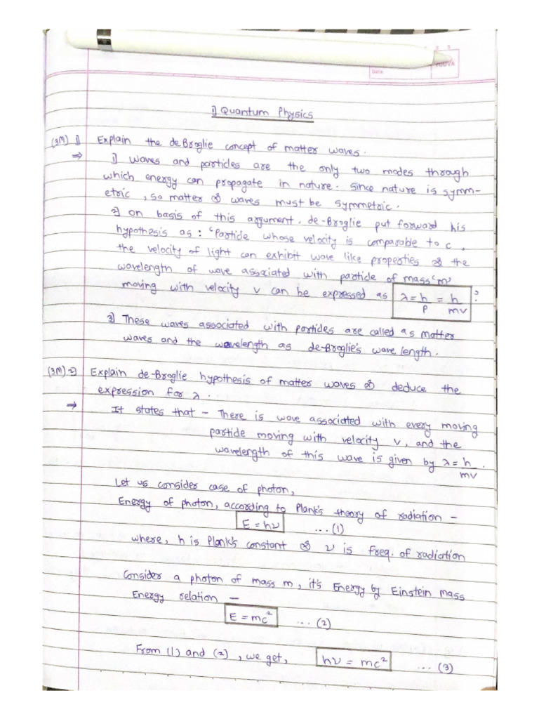Phy Sem I Mod 1 Quantum Physics | PDF