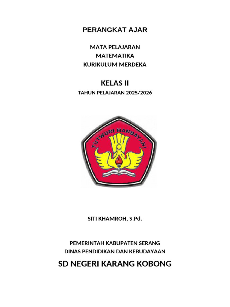 Modul Ajar Matematika Kelas 2 SD 2025 | PDF