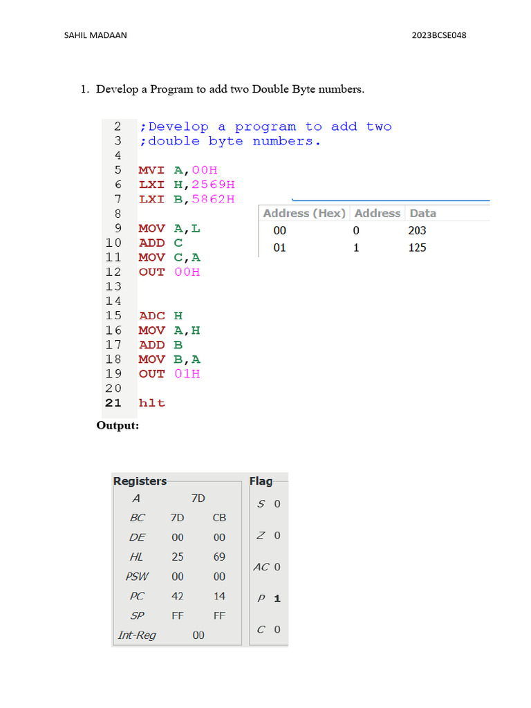 Muradkhan Microprocessor Lab | PDF