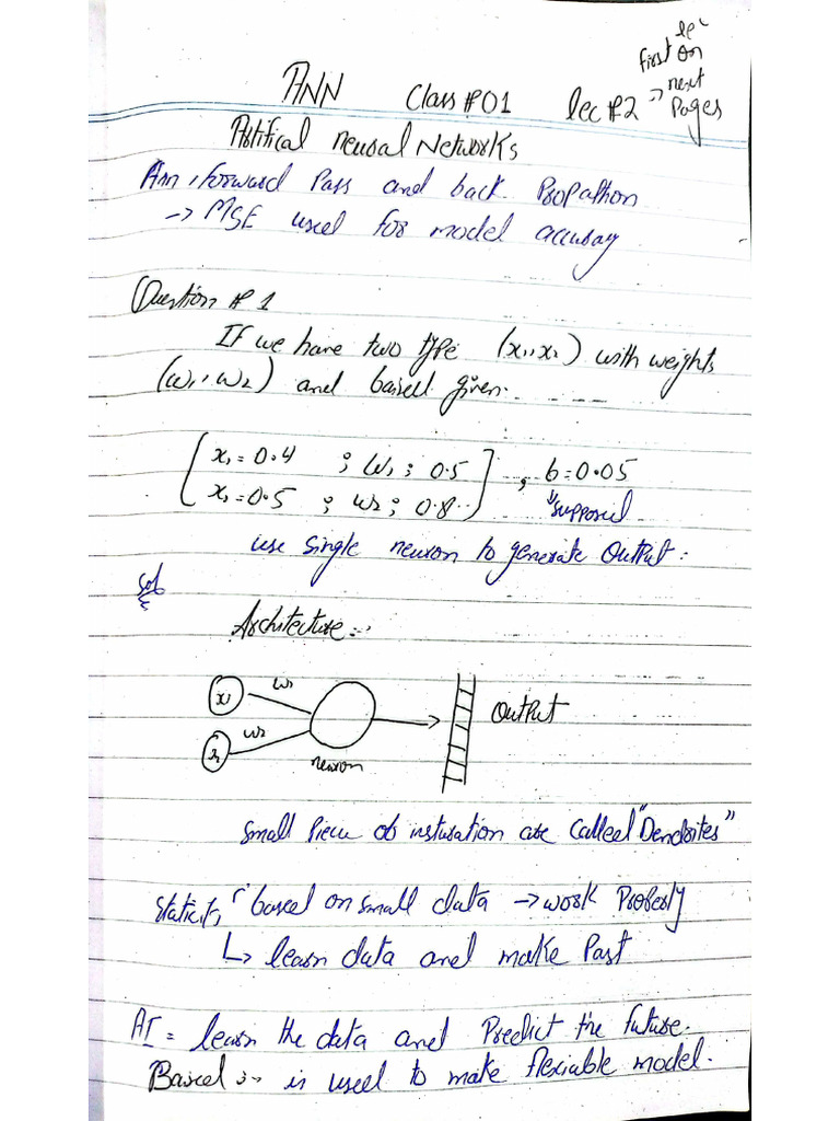 ANN Notes | PDF