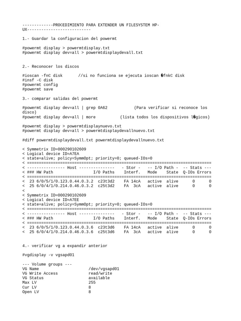 Extender FILESYSTEM HP-UX | PDF