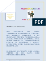 Anulación de Materias I T 2012 PDF