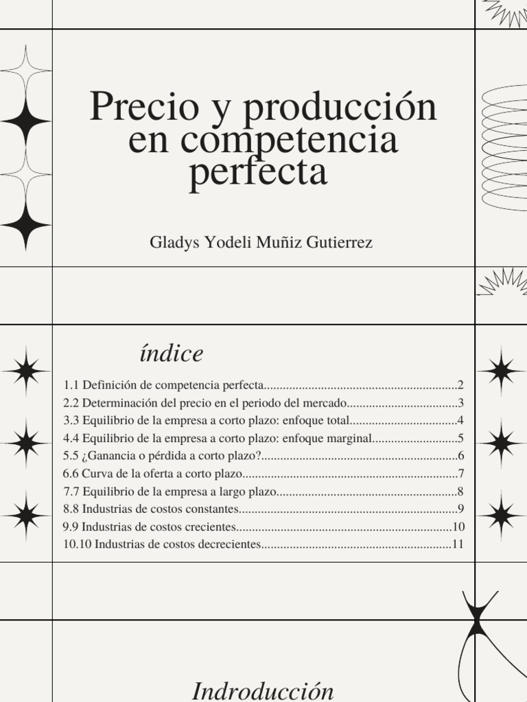 Precio y Producción en Competencia Perfecta | PDF | Mercado (economía ...
