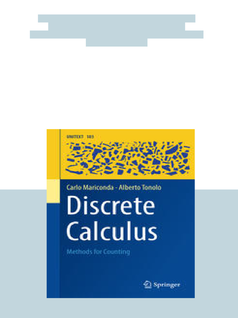 (Ebook) Discrete Calculus: Methods for Counting by Carlo Mariconda ...