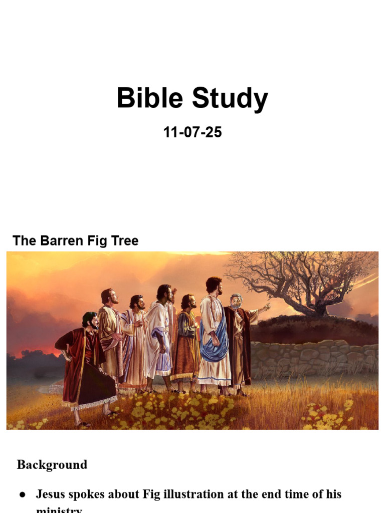 The Barren Fig Tree | PDF | Jesus | Gospel Of Matthew