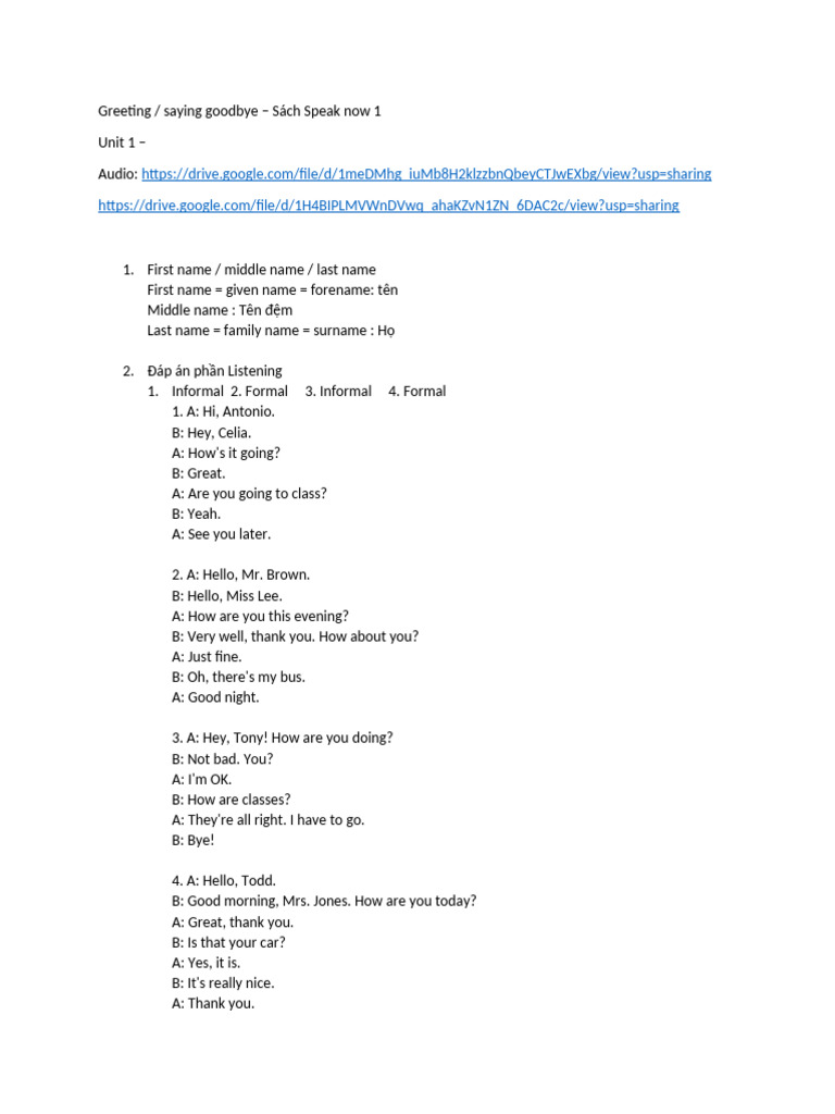 Greeting | PDF
