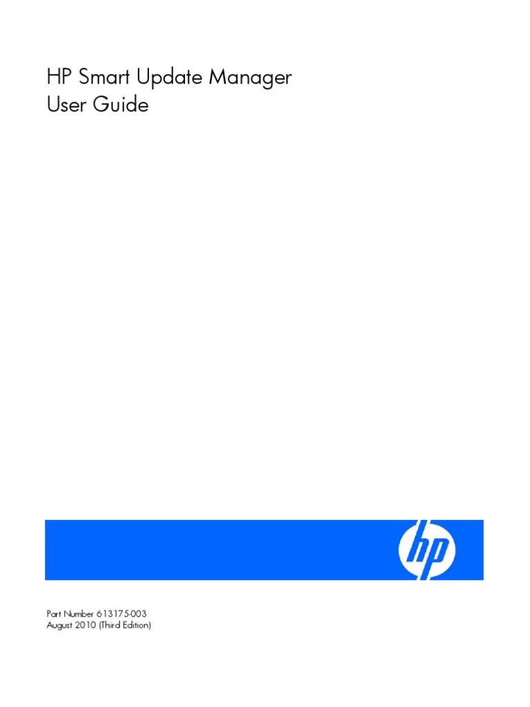 HP SUM Smart Update Manager PDF Microsoft Windows Linux