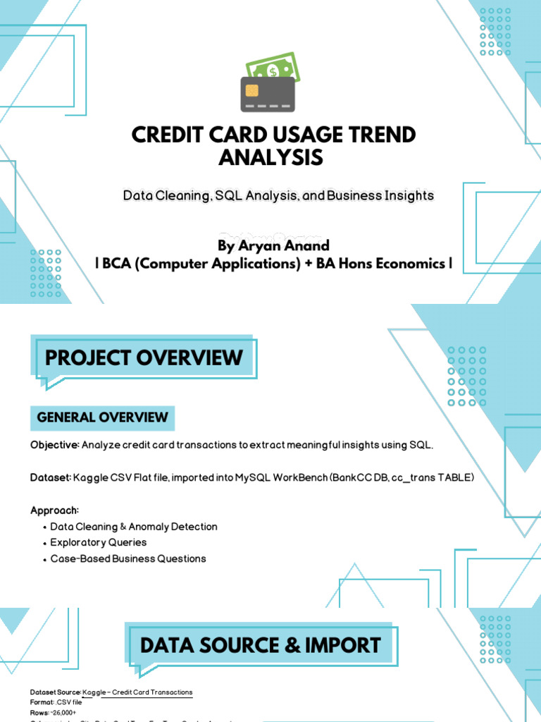 Credit Card Usage Trends Analysis | PDF | Table (Database) | Data