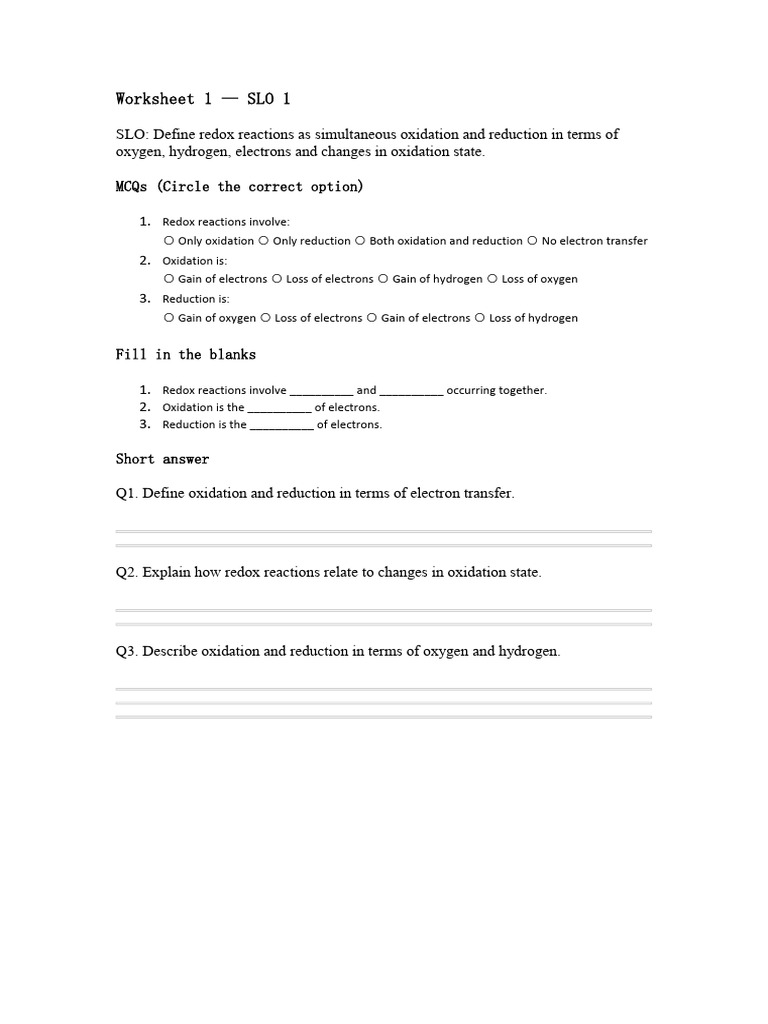 chapter 6 chemistry | PDF | Redox | Ion