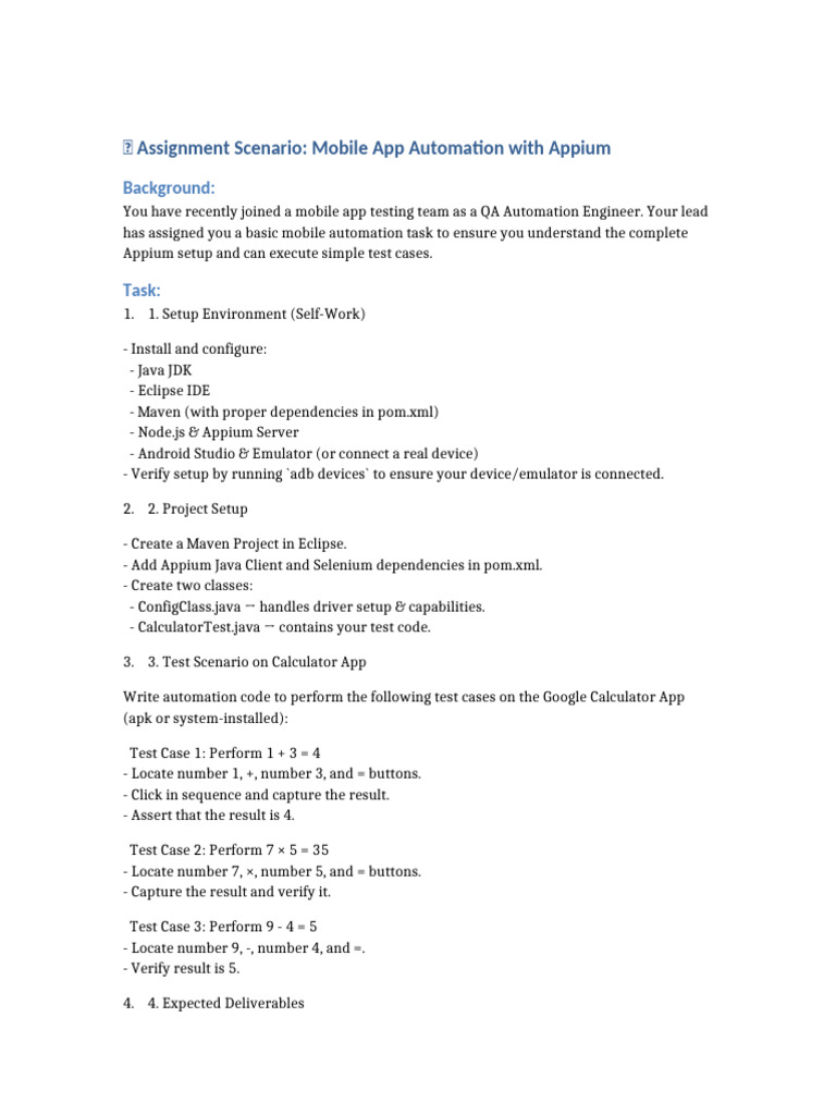 Mobile App Automation with Appium Guide | PDF