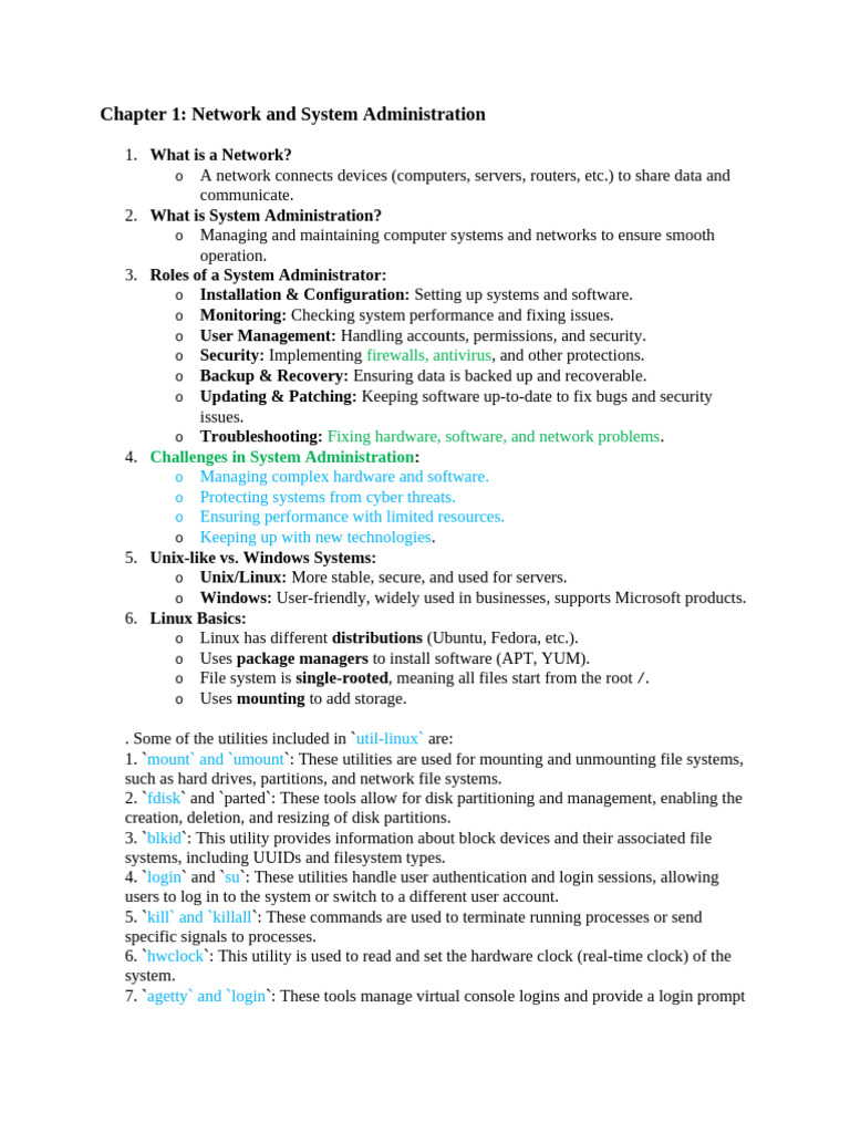 1234 Short Note Network Admin | PDF | Computer Security | Security