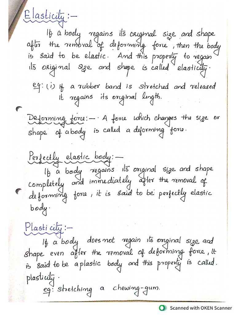 XI Chapter 8 Mechanical Properties of Solids | PDF