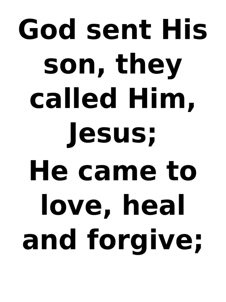 God Sent His Son | PDF