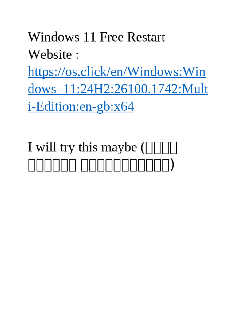 Windows 11 Free Restart Website | PDF