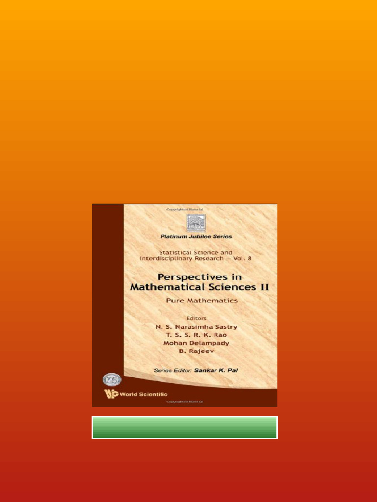 Perspectives In Mathematical Sciences Ii Pure Mathematics N S Narasimha ...