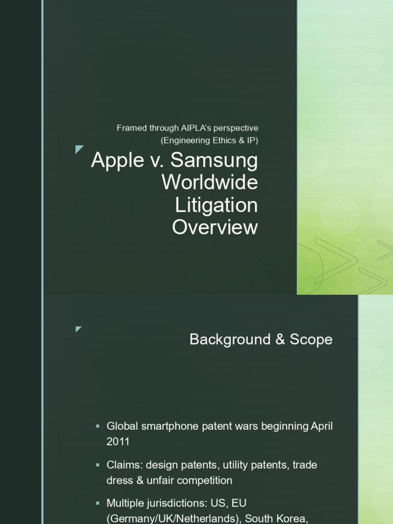 10-2 Apple V Samsung AIPLA View | PDF