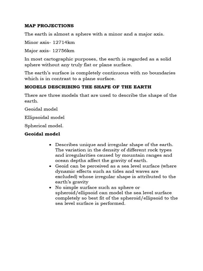 Map Projections | PDF | Sphere | Latitude