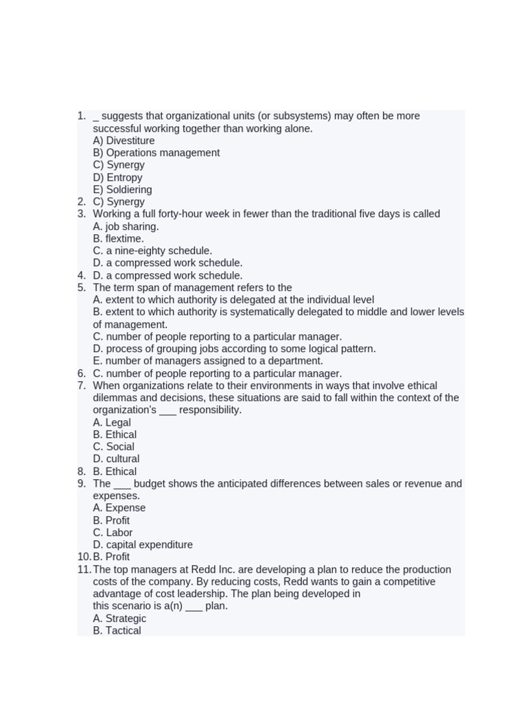 Key Concepts in Organizational Management | PDF | Leadership | Decision ...