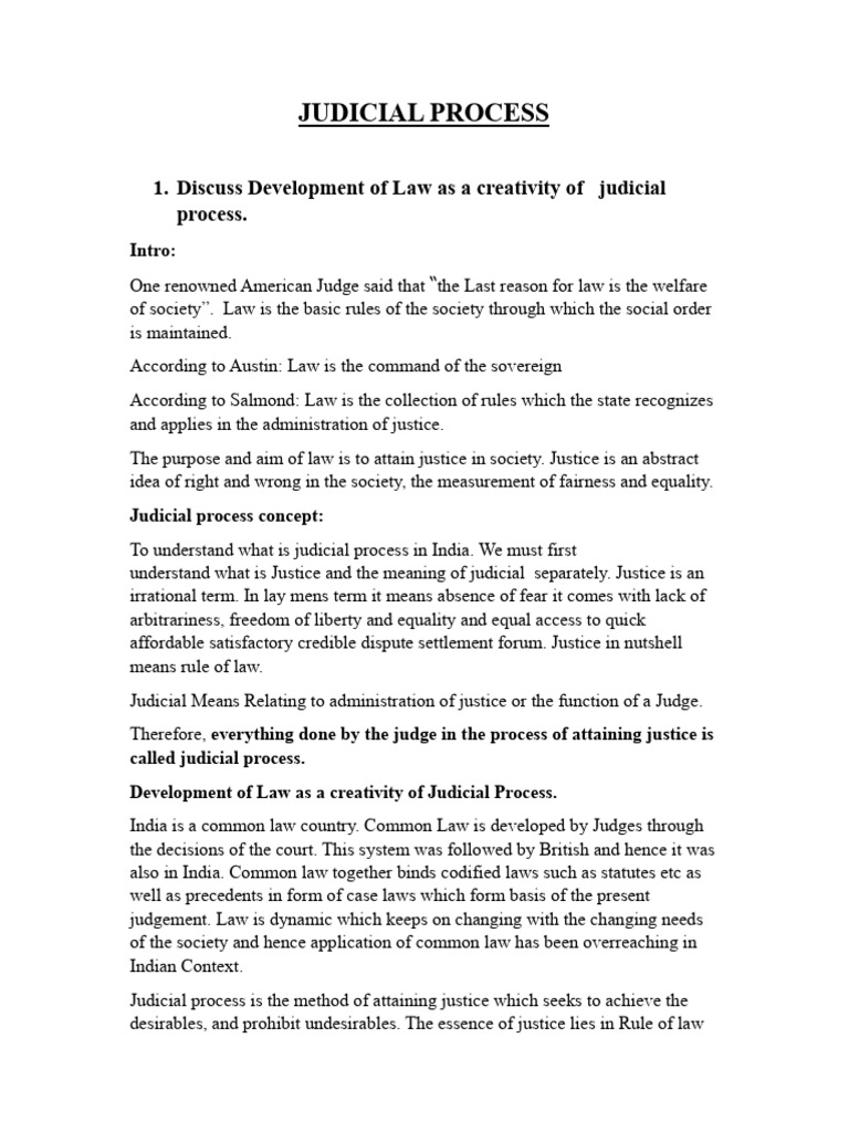 Judicial Process | PDF | Supreme Court Of The United States | Supreme ...