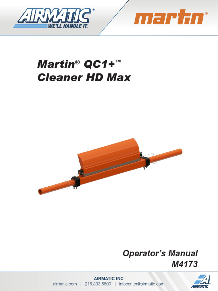 Qc1 Cleaner Hd Max Operator Manual 052022 | PDF