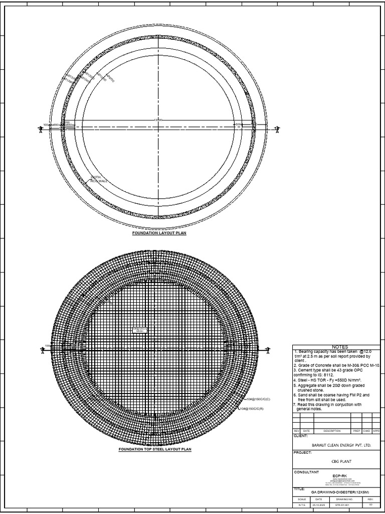 RCC Wall Foundation Layout Plan | PDF | Chess Openings | Natural Materials