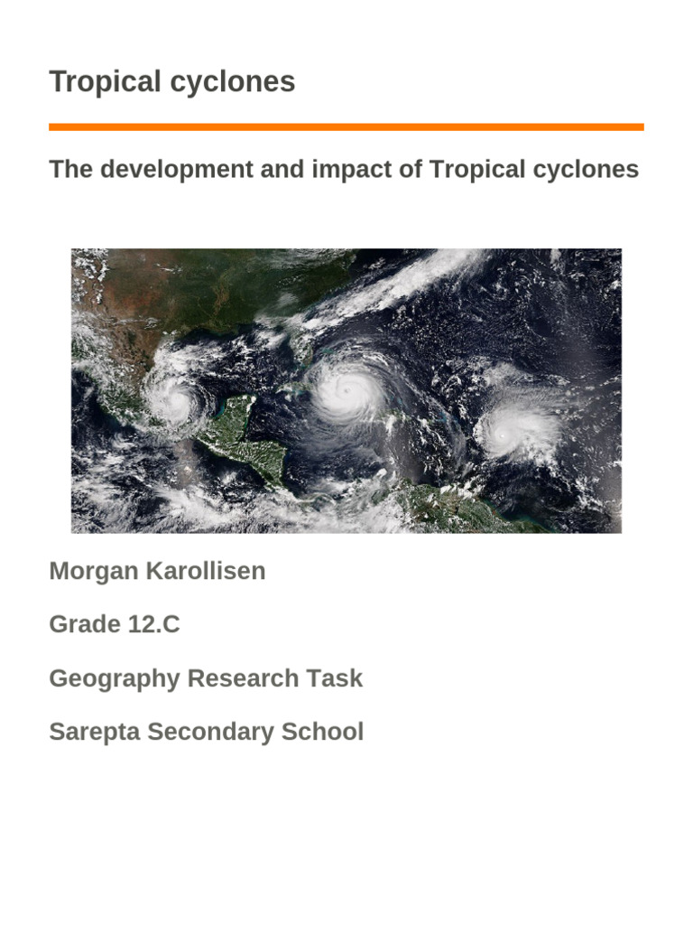 Impact and Management of Tropical Cyclones | PDF | Tropical Cyclones ...
