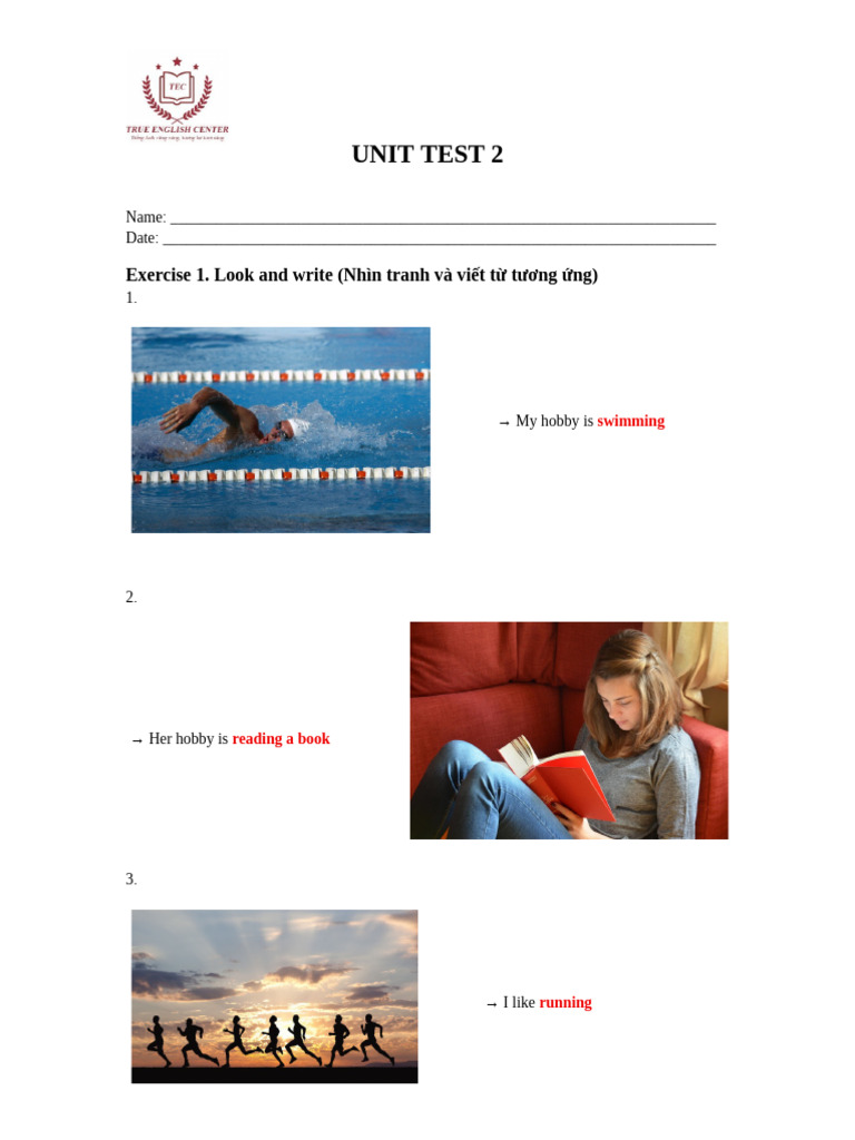Unit Test 2: English Language Exercises | PDF