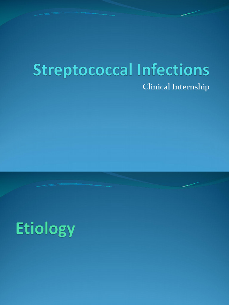 Part 1 Streptococcal Infections | PDF | Streptococcus | Infection