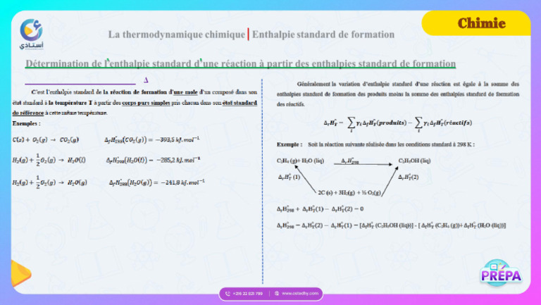 Enthalpie Standard de Formation en Chimie | PDF