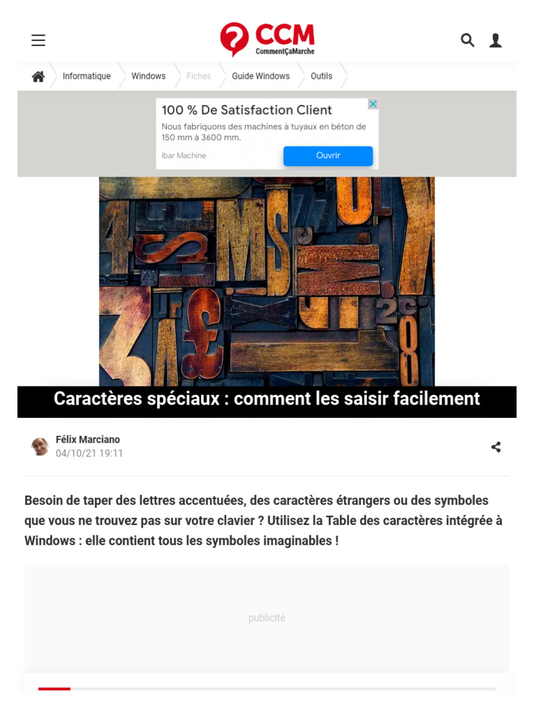 Saisir des caractères spéciaux sous Windows | PDF | Clavier d ...