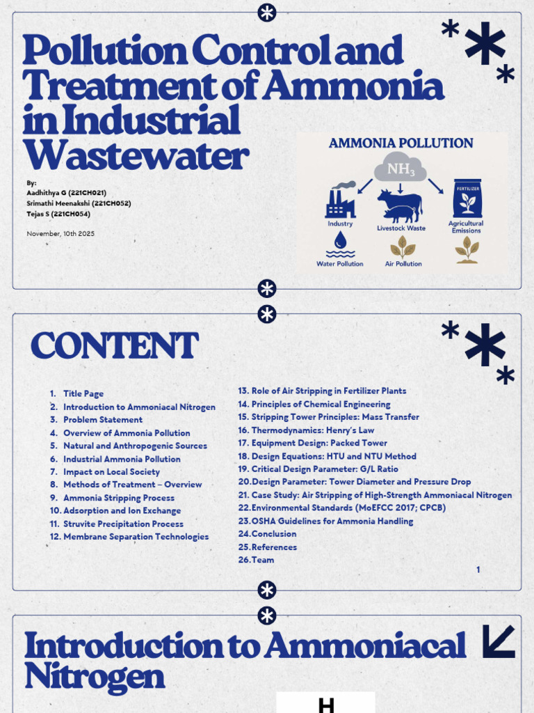 Ammoniacal Nitrogen Treatment Methods | PDF | Ammonia | Fertilizer