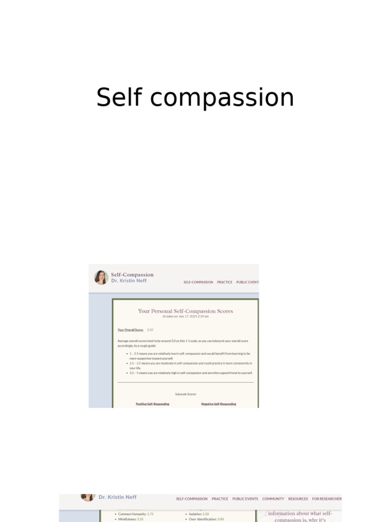 Self compassion | PDF