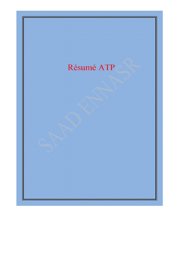 Resumé ATP | PDF