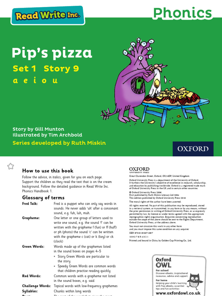 Pip's Pizza: Read Write Inc. Phonics | PDF | Phonics | Linguistics