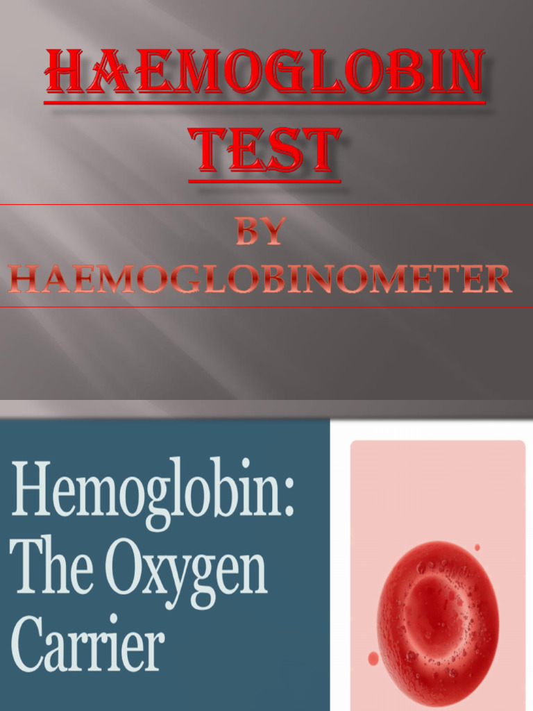 Haemoglobin Test | PDF