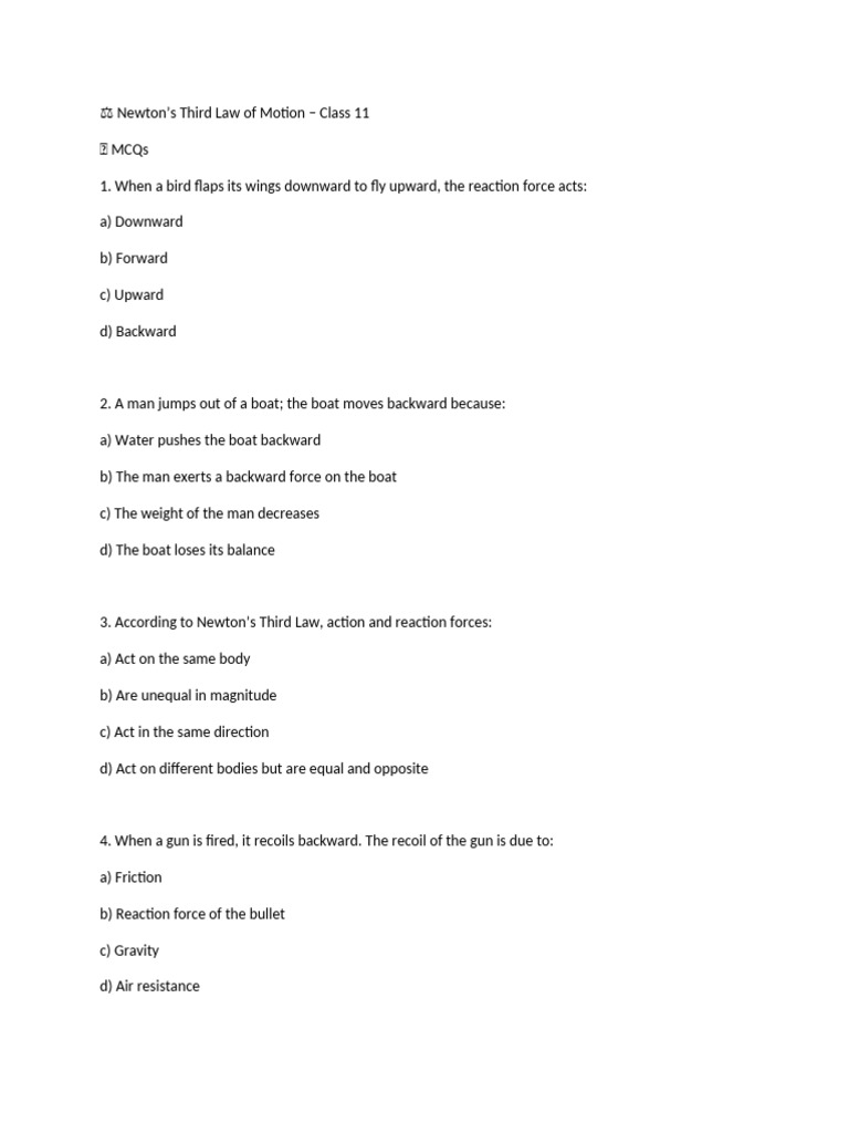 Newton’s 3rd Law | PDF