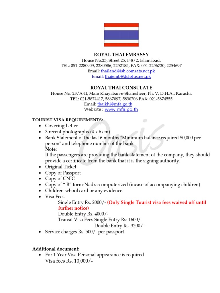 Thailand.doc Travel Visa Passport