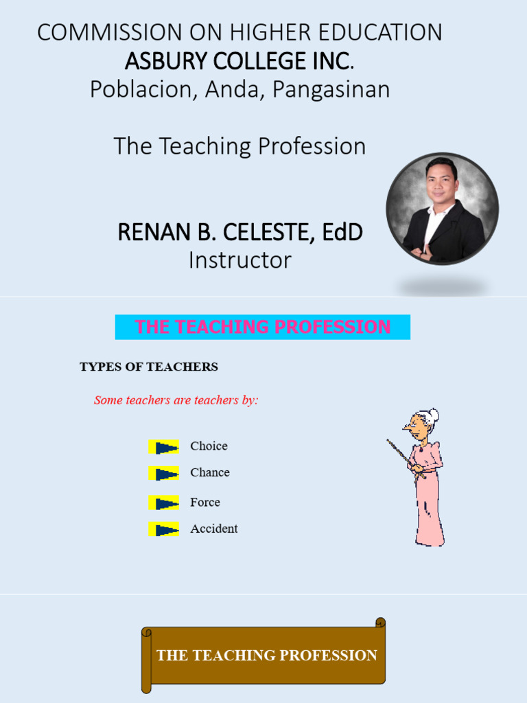 Understanding the Teaching Profession | PDF | Teachers | Profession
