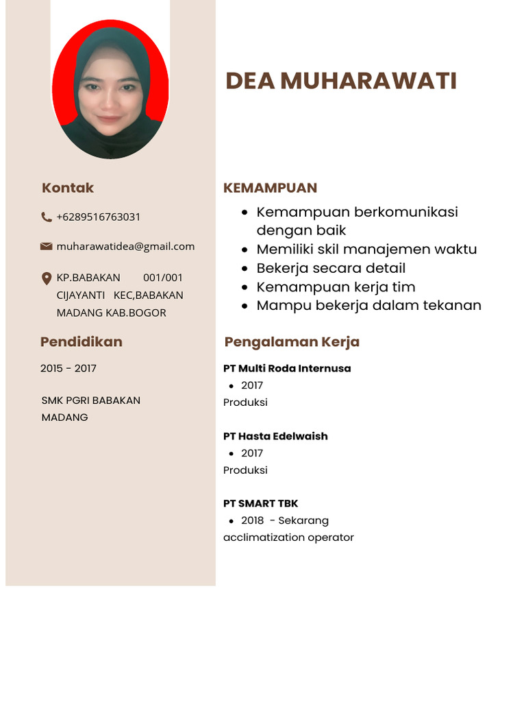 Profil Profesional Muharawat Idea | PDF