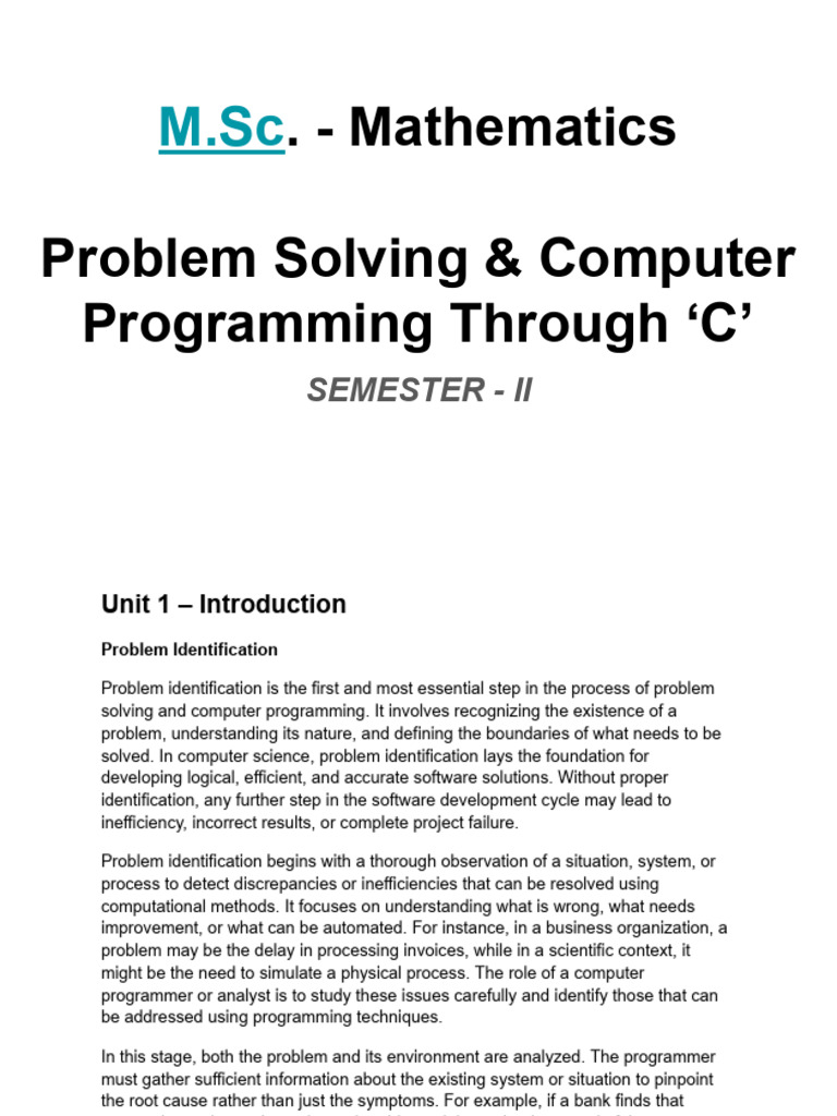 Problem Identification in Programming | PDF | Software Testing ...
