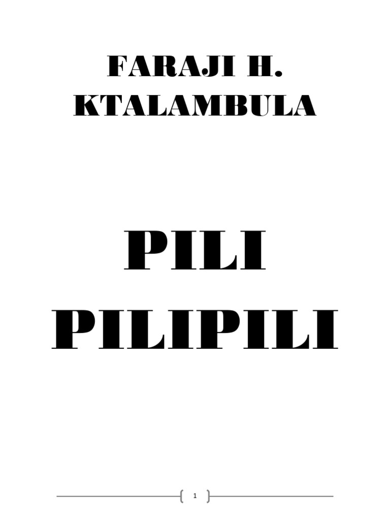 Pili Pili Pili | PDF