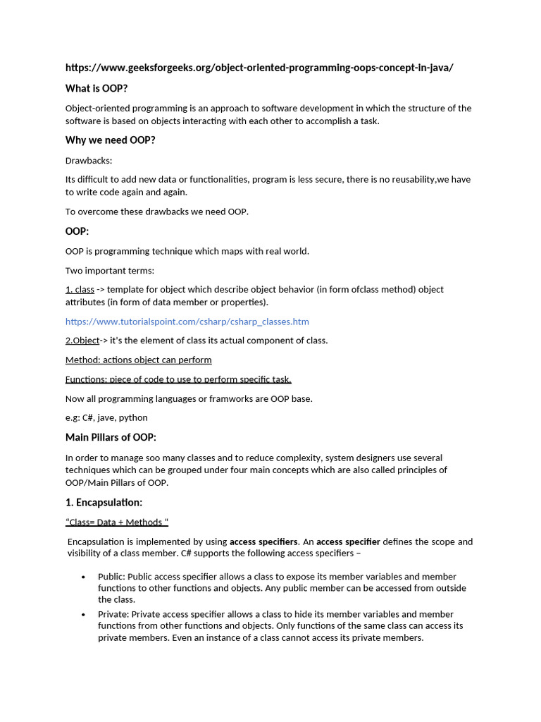 What is OOP | PDF | Inheritance (Object Oriented Programming) | Class ...