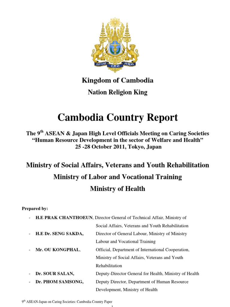 Cambodia Country Report Migrant Worker Employment