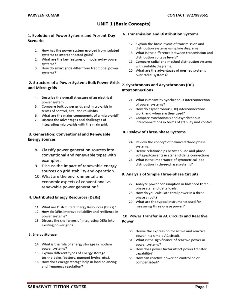 Power System Concepts and Components | PDF | Electric Power | Electric ...