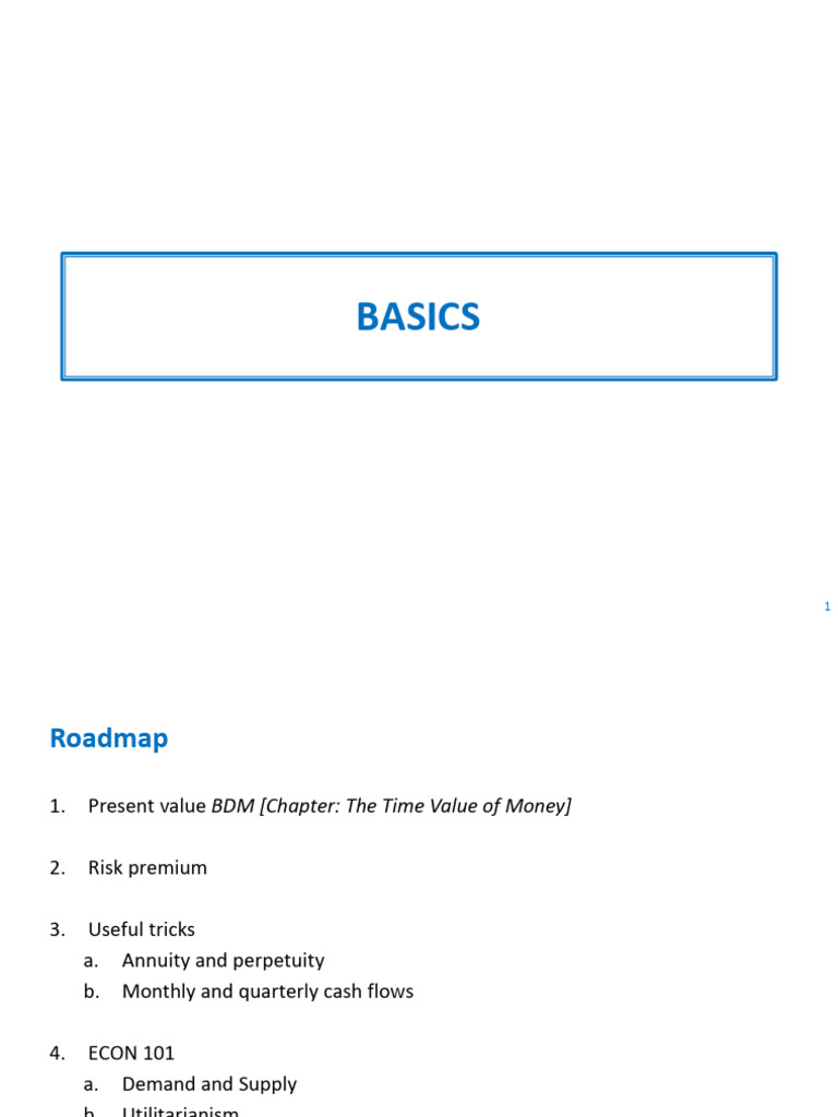 1 Basics | PDF | Externality | Present Value